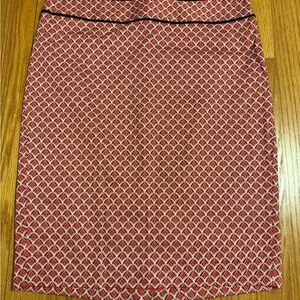 The Limited - Elegant Red Patterned Skirt